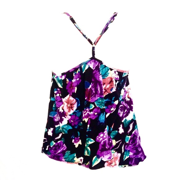 Flowy Tropical Floral Printed Hi-Low Cami - Picture 4 of 4